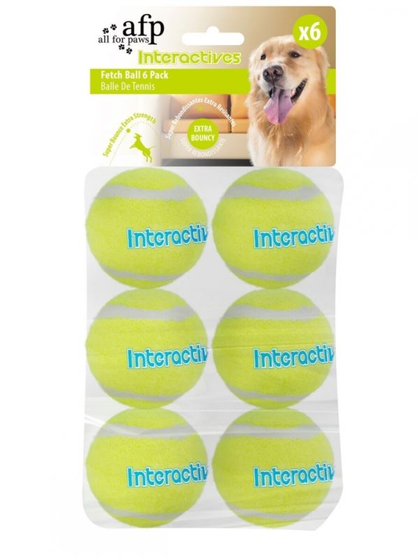 All For Paws Fetch N Treat Extrabollar 6,5 cm 6-pack