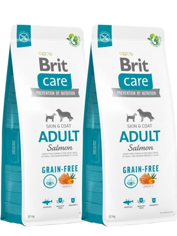 Brit Care Dog Adult Grain Free Salmon 2x12 kg