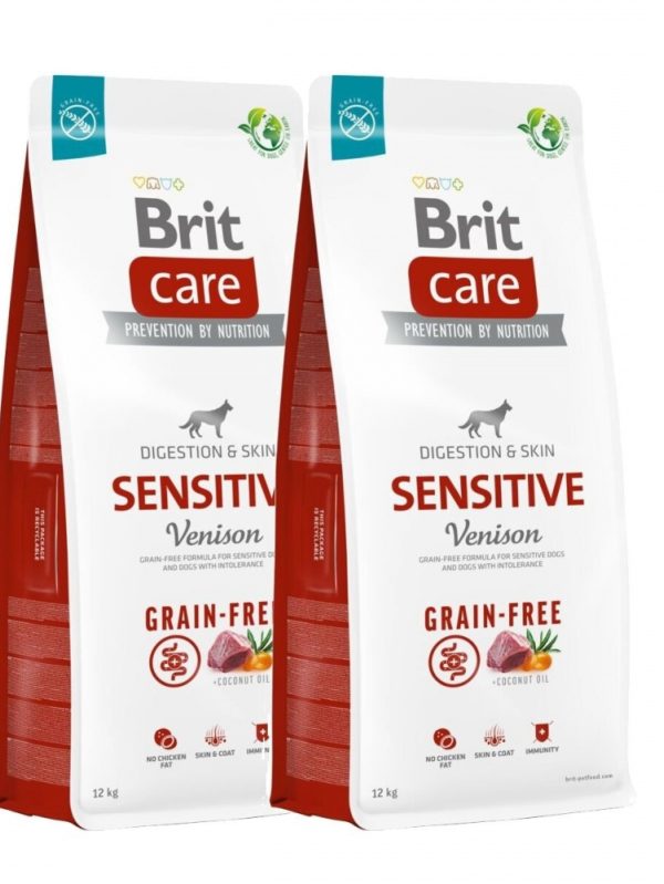 Brit Care Dog Adult Sensitive Grain Free Venison 2x12 kg