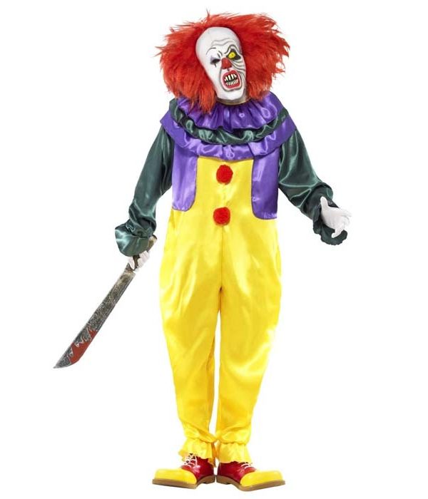 Dräkt, läskig clown-M