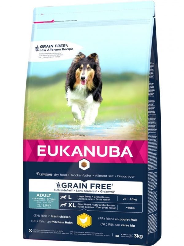 Eukanuba Dog Adult Grain Free Large & Giant Chicken (3 kg)