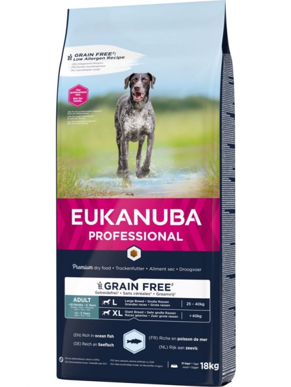 Eukanuba Dog Adult Grain Free Large & Giant Ocean Fish 18 kg