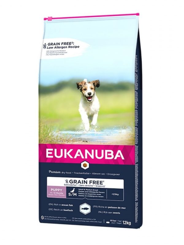 Eukanuba Puppy Grain Free Small & Medium Breed Ocean Fish (12 kg)