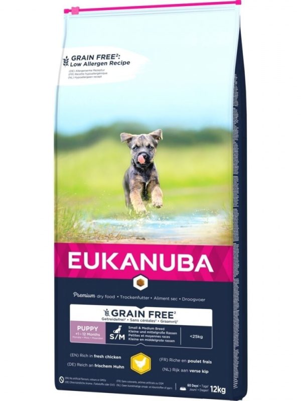 Eukanuba Puppy Grain Free Small & Medium Chicken (12 kg)