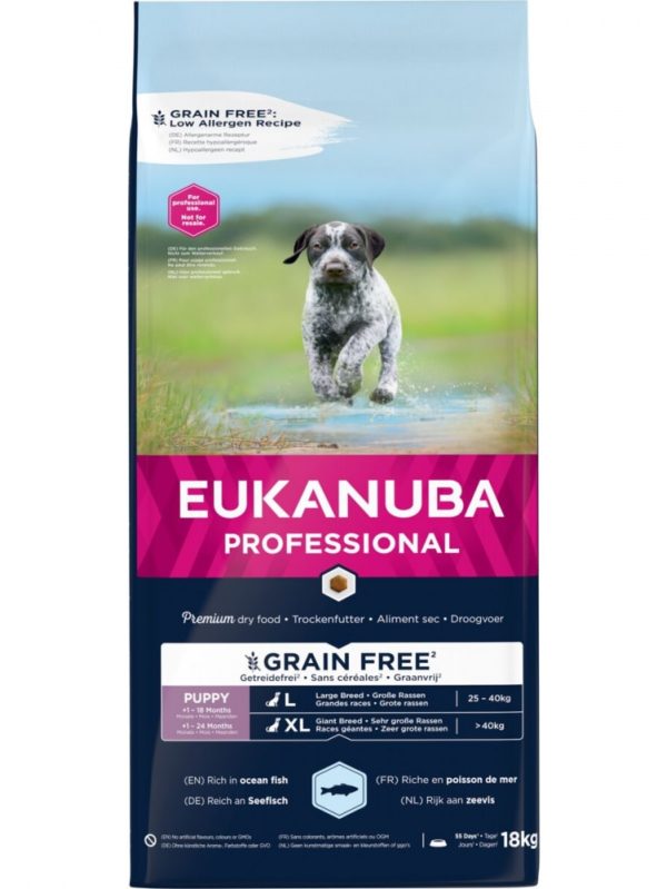 Eukanuba Puppy & Junior Grain Free Large & Giant Ocean Fish 18 kg