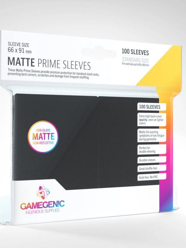 Gamegenic Matte Prime Sleeves Black (100 st)