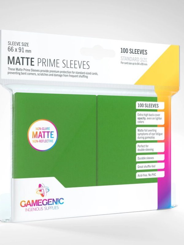 Gamegenic Matte Prime Sleeves Green (100 st)