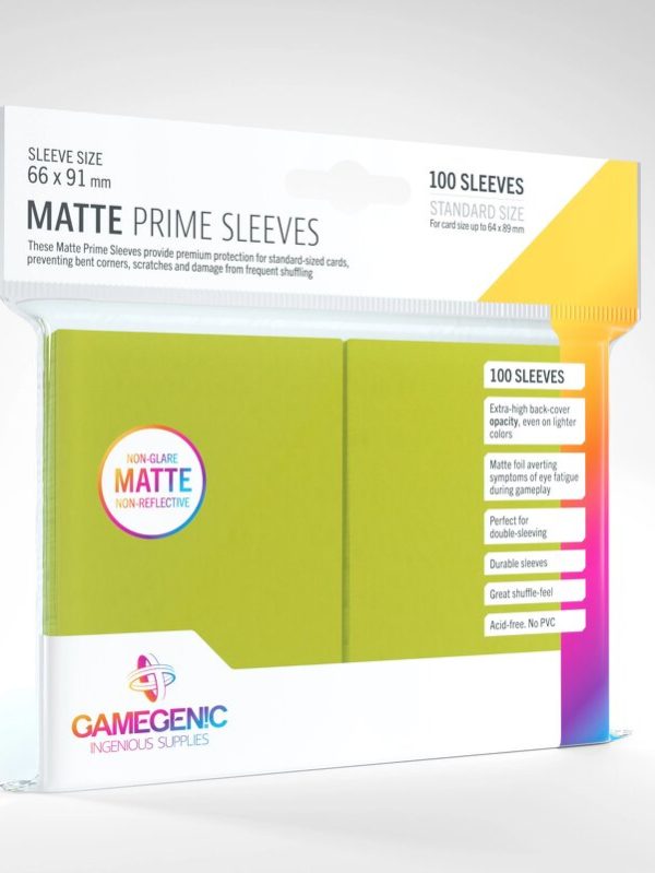 Gamegenic Matte Prime Sleeves Lime (100 st)