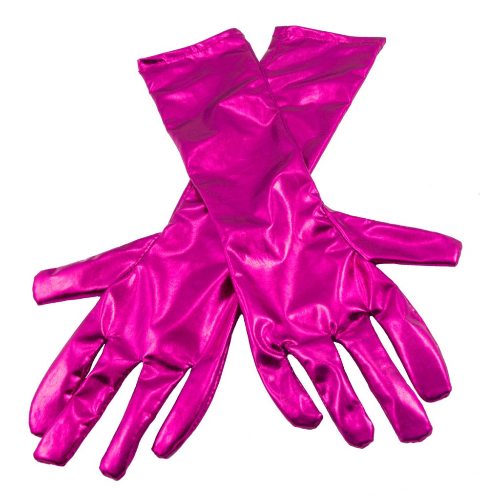 Handskar, metallic magenta