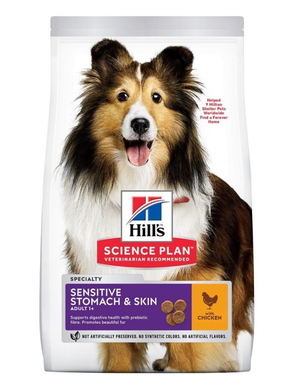 Hill's Science Plan Dog Adult Sensitive Stomach & Skin Medium Chicken (14 kg)