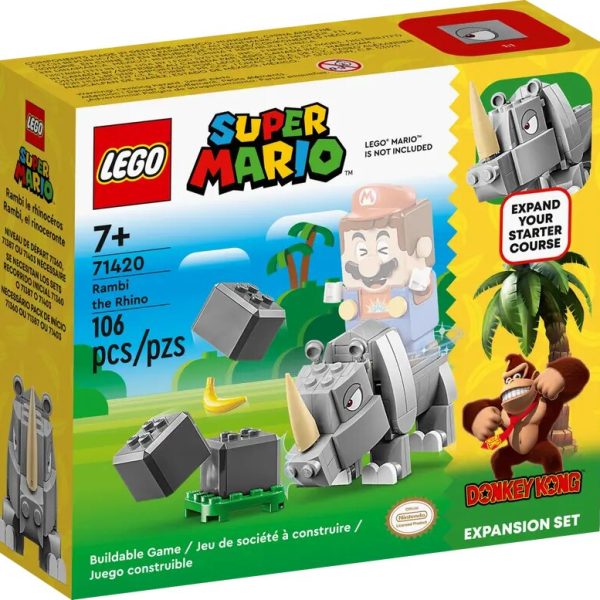 LEGO Super Mario Noshörningen Rambi – Expansionsset 71420