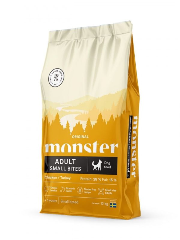 Monster Dog Adult Small Bites Chicken and Turkey (12 kg)