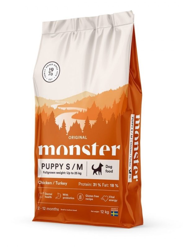 Monster Dog Puppy Small & Medium Chicken & Turkey (12 kg)