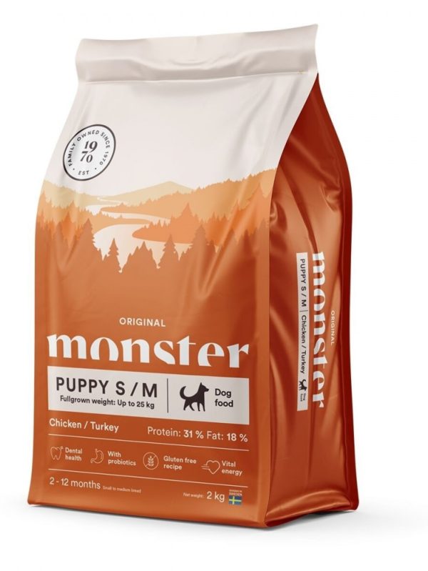 Monster Dog Puppy Small & Medium Chicken & Turkey (2 kg)