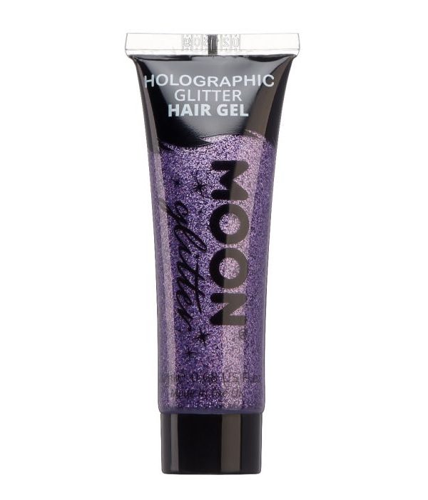 Moon Hårgelé holografiskt glitter, lila 20 ml