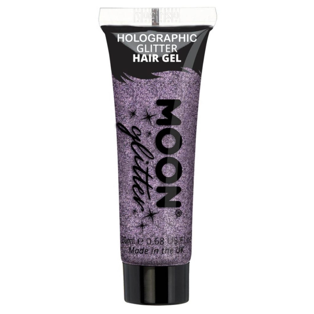 Moon hårgele, holografiskt glitter 20 ml Lila