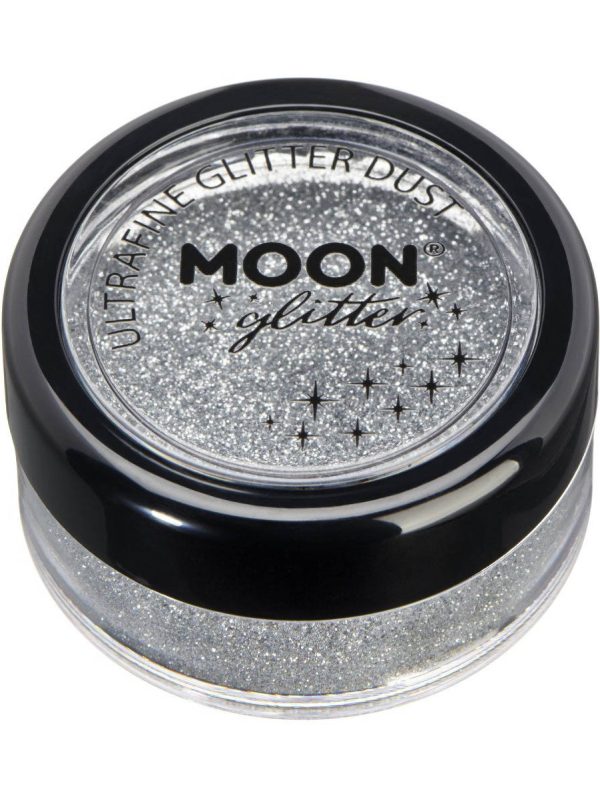 Moon ultrafine glitter dust, shaker Silver