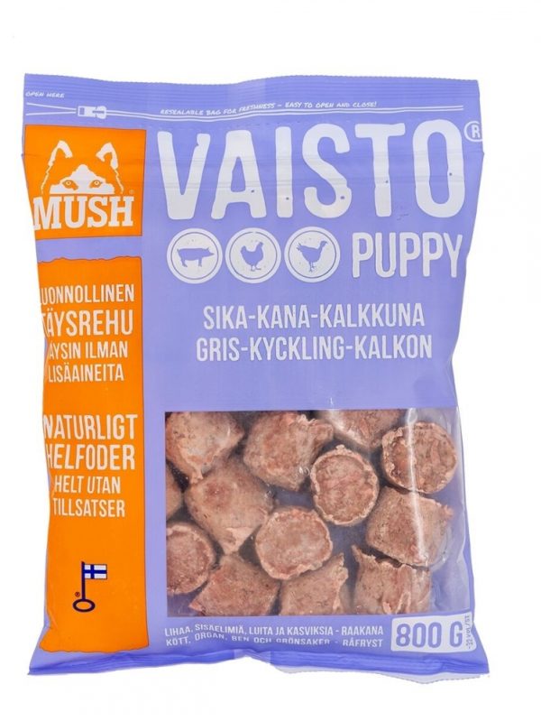 Mush Vaisto Puppy Gris-Kalkon-Kyckling (800 g)