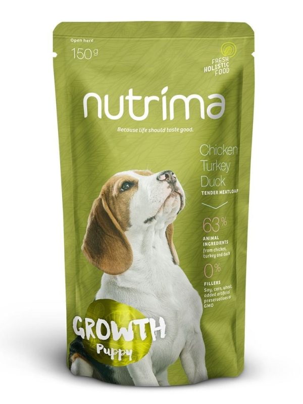 Nutrima Growth Puppy Kyckling, Kalkon & Anka 150 g