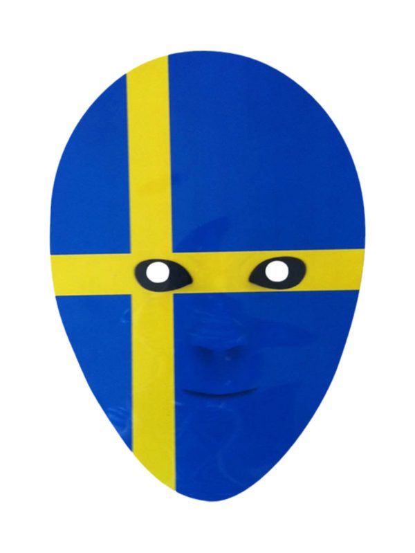 Pappmask, svenska flaggan