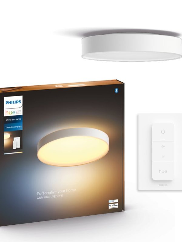 Philips Hue White Ambience Enrave taklampa / X-Large / Vit (inkl. dimmer switch)