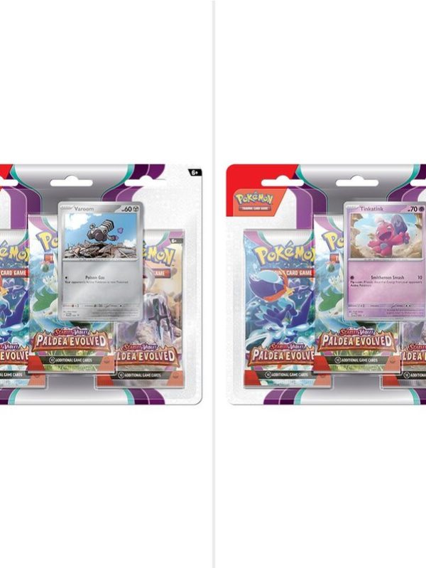 Pokemon Scarlet & Violet 2: Paldea Evolved Booster 3-pack med foil och mynt