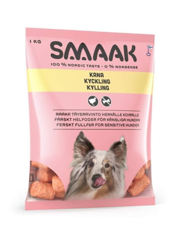 SMAAK Dog Raw Complete Adult Sensitive Kyckling 1 kg