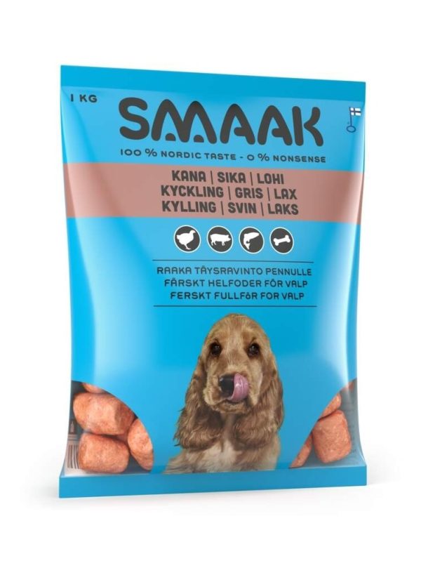 SMAAK Puppy Raw Complete Kyckling, Gris & Lax 1 kg