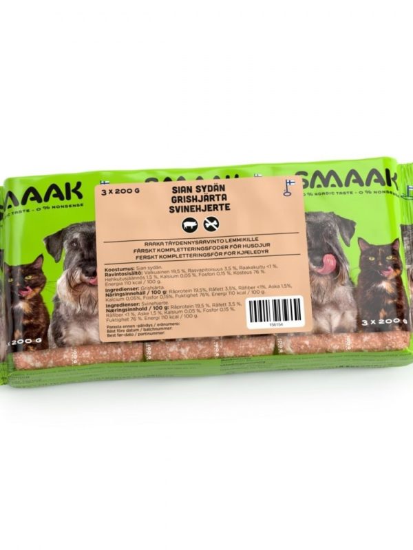 SMAAK Raw Complementary Grishjärta (3 x 200 g)