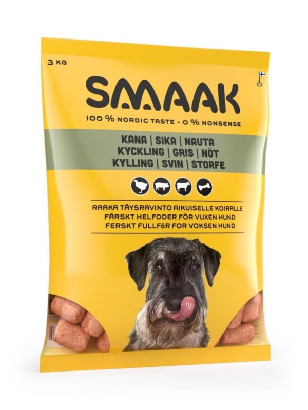 SMAAK Raw Complete Tasty Chicken, Pork & Tripe (3 kg)