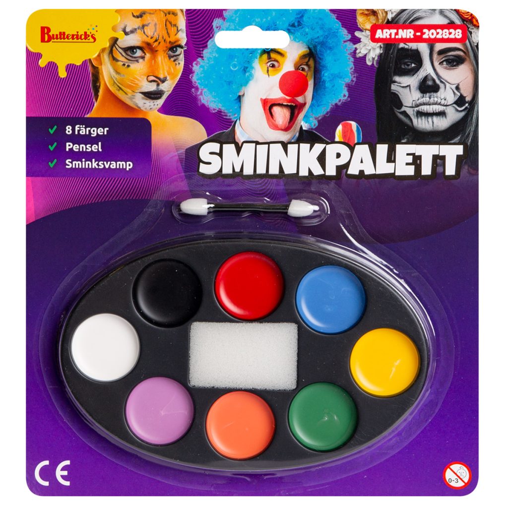 Sminkpalett, 8 färger