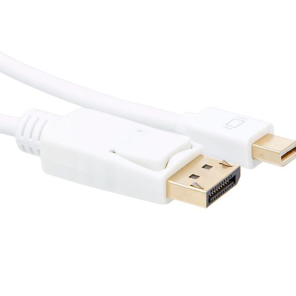 iiglo mini DP till displayport kabel / 1m - Vit