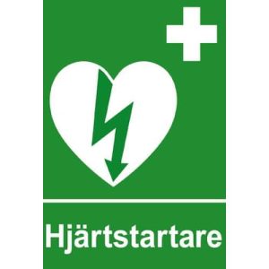 Dahl Medical Skylt Hjärtstartare A4, dubbelsidig