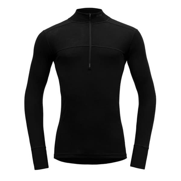 Devold Lauparen Merino 190 Zip Neck Man Black