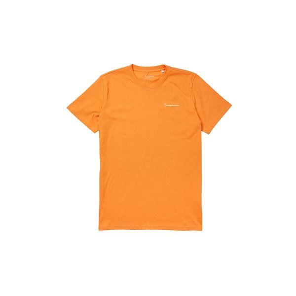 KnowledgeCotton Apparel Back Printed T-Shirt Russet Orange