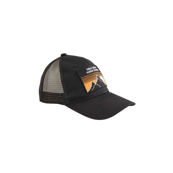 KnowledgeCotton Apparel Take Action Twill Trucker Cap - Gots/Vegan Black Jet