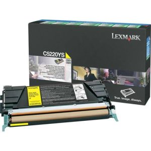 Lexmark Toner, C5220YS, gul, singelförpackning