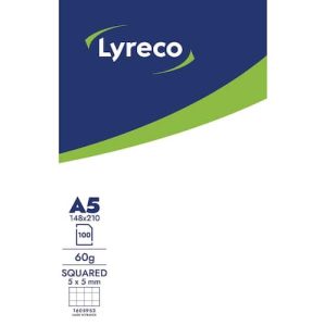 Lyreco Anteckningsblock 100bl A5 60g rut