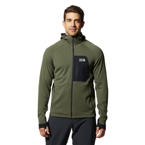 Mountain Hardwear Mens Polartec® Power GridT Full Zip Hoody