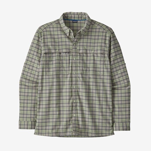 Patagonia Fishing Patagonia M's Early Rise Stretch Shirt On The Fly / Salvia Green