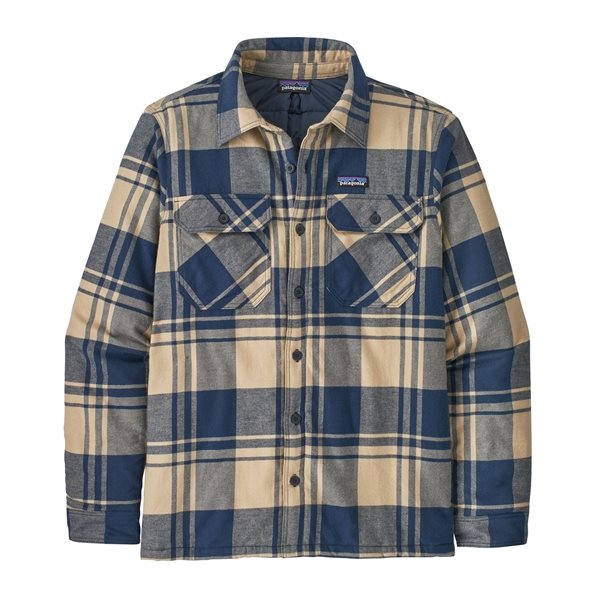 Patagonia M's Insulated Organic Cotton MW Fjord Flannel Shirt Live Oak Oar Tan