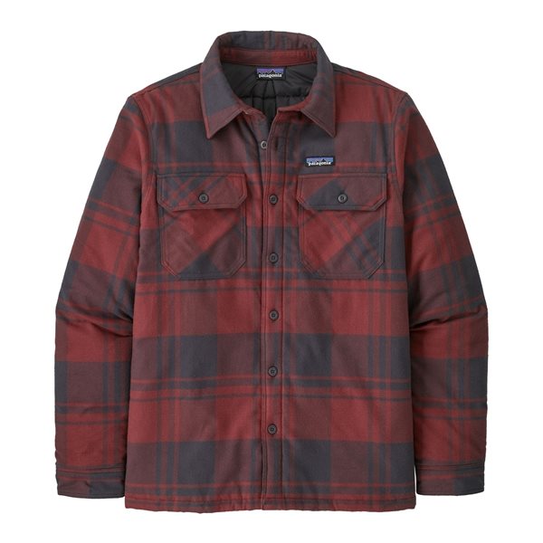 Patagonia M's Insulated Organic Cotton MW Fjord Flannel Shirt Live Oak Sequoia Red