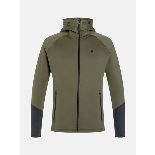 Peak Performance M Rider Mid Zip Hood Forest Night