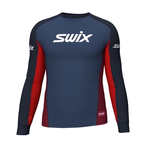 Swix Racex Bodyw LS M Dark Navy/ Rhubarb Red